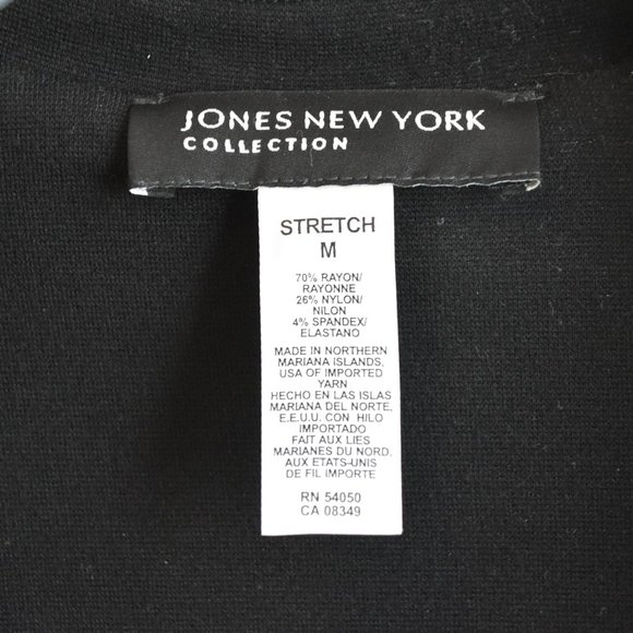 JONES OF NEW YORK COLLECTION SWEATER COAT CARDIGAN, SIZE M, BLACK, NWT!!… - Picture 9 of 10